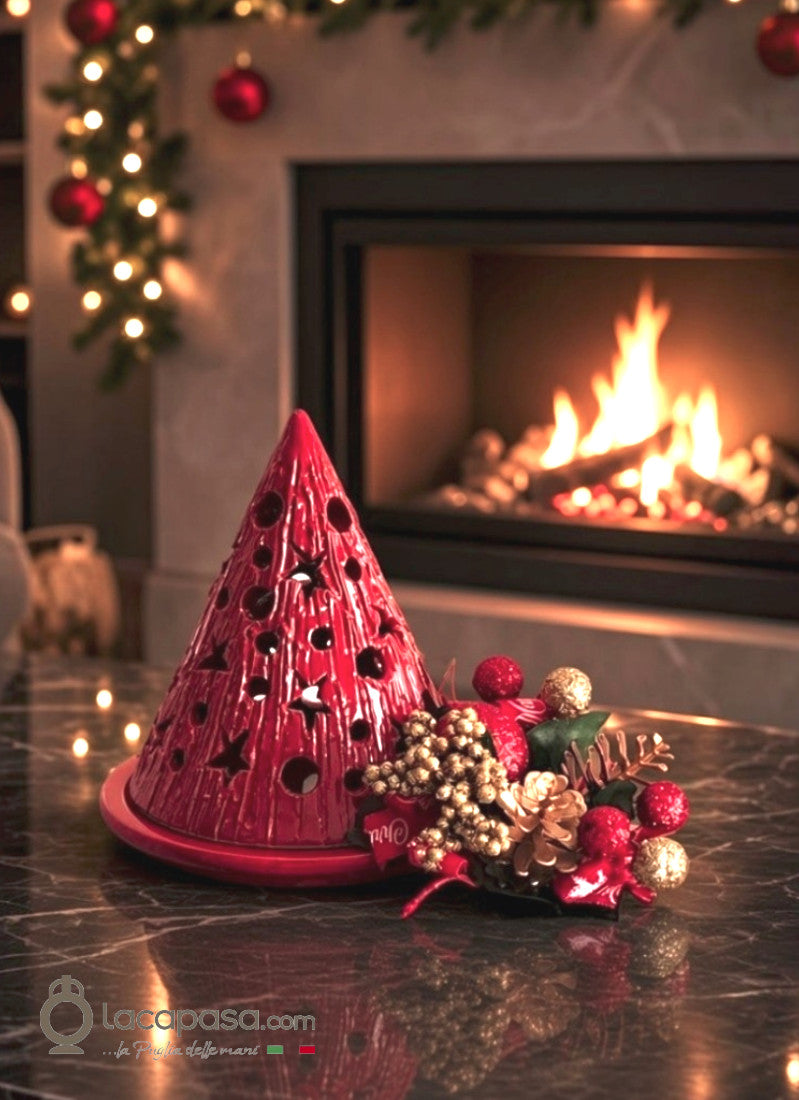 ABETE NERO - Porta candela albero di Natale