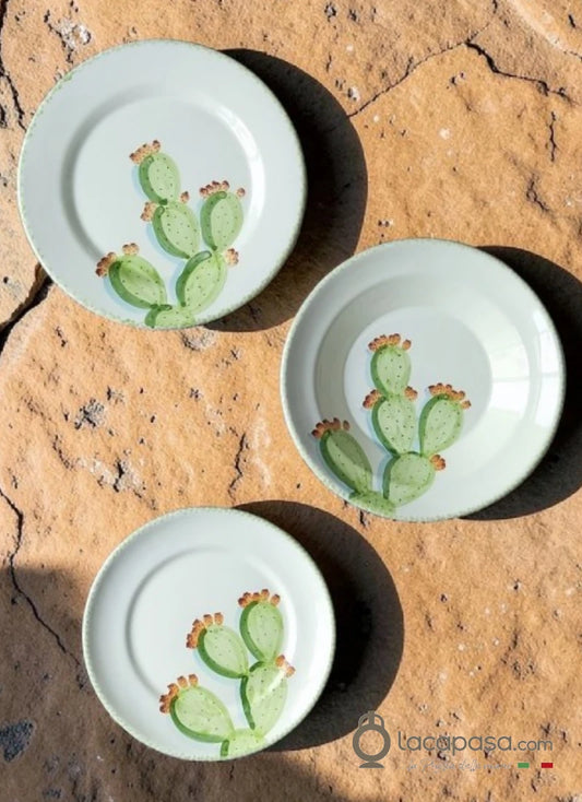 SET Piatti in ceramica – decoro Fico d'India