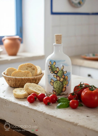OLIERA in ceramica - decoro Fico d'India - Lacapasa.com