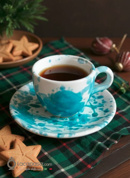 GOCCIA - Tazzina caffè in ceramica - decoro Macchia