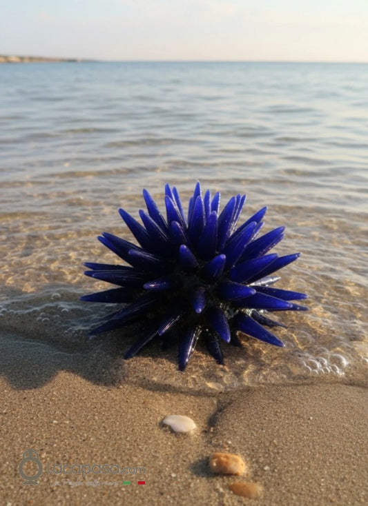 RICCIO DI MARE blu in ceramica