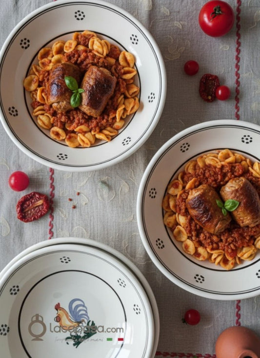 SET 6 Piatti Coppa in ceramica – decoro Gallo