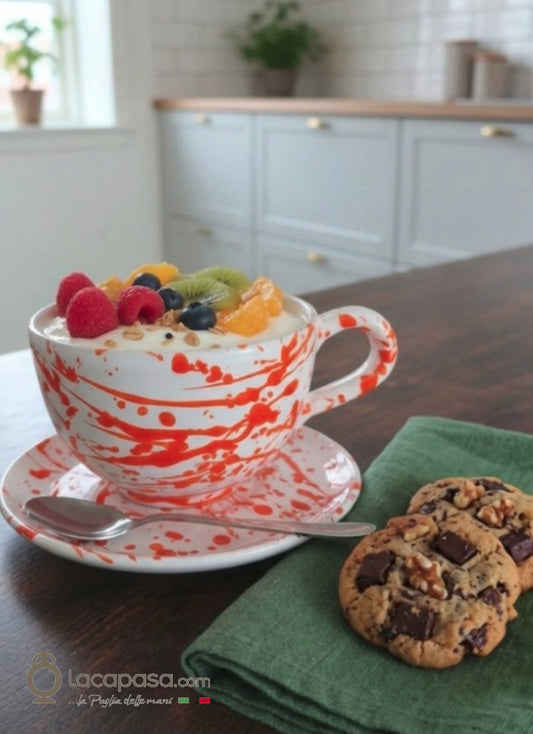 ANICE - Tazza Colazione di ceramica - decoro Macchia