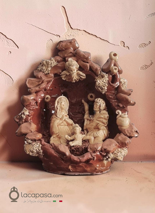 SALVATORE – Presepe in ceramica di Grottaglie