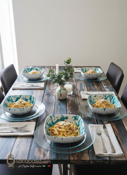 Piatti quadrati in ceramica pugliese  Lacapasa.com