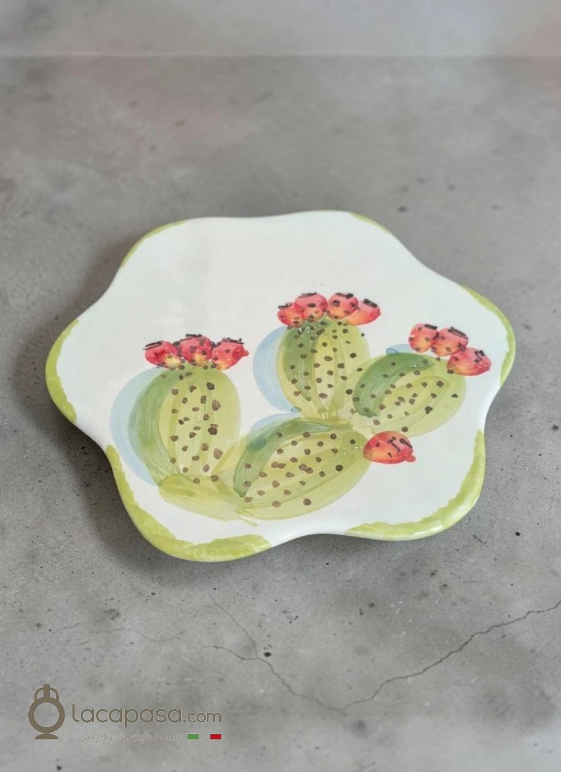 Poggia Pentola in ceramica - decoro Fico d'India - Lacapasa.com