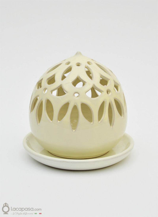 SALICE - Porta candela in ceramica - Lacapasa.com